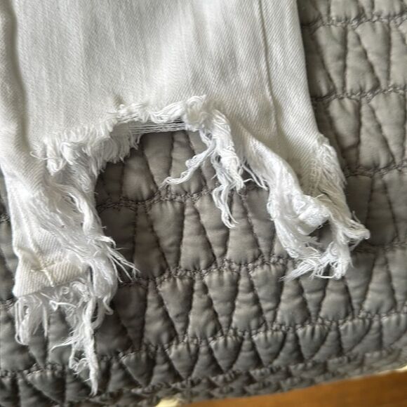 L'agence Women's White Distressed High Rise Skinny Jeans Pants Size 25 - Picture 8 of 10